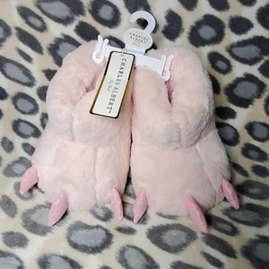 Pink Monster Slippers NWT